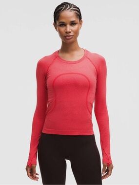 lululemon athletica Seamless Long-Sleeve Top - Coral Pink